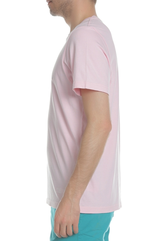 FRANKLIN & MARSHALL-Ανδρική κοντομάνικη μπλούζα FRANKLIN & MARSHALL ροζ