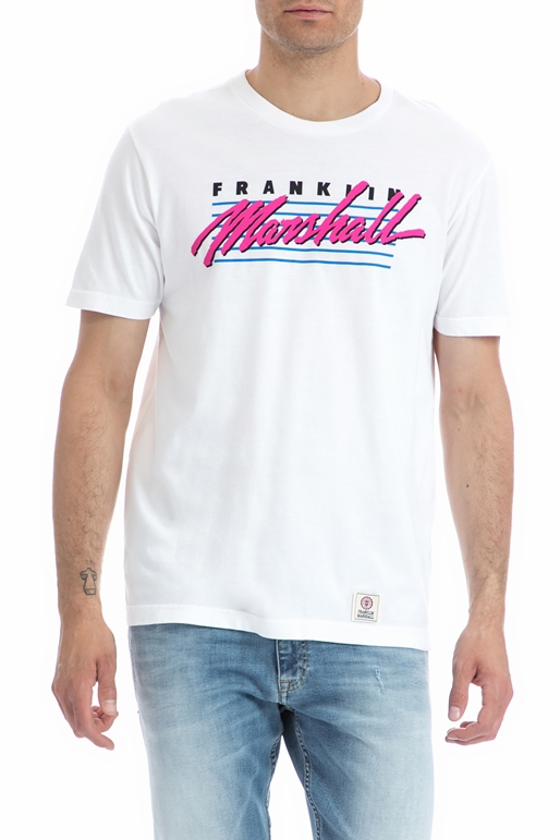 FRANKLIN & MARSHALL-Ανδρική μπλούζα Franklin & Marshall λευκή