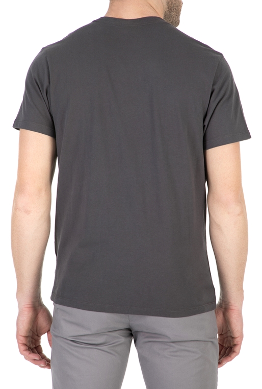 FRANKLIN & MARSHALL-Ανδρική κοντομάνικη μπλούζα FRANKLIN & MARSHALL ανθρακί 