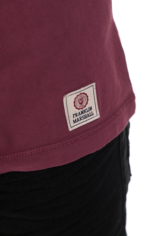 FRANKLIN & MARSHALL-Ανδρικό T-shirt FRANKLIN & MARSHALL μοβ