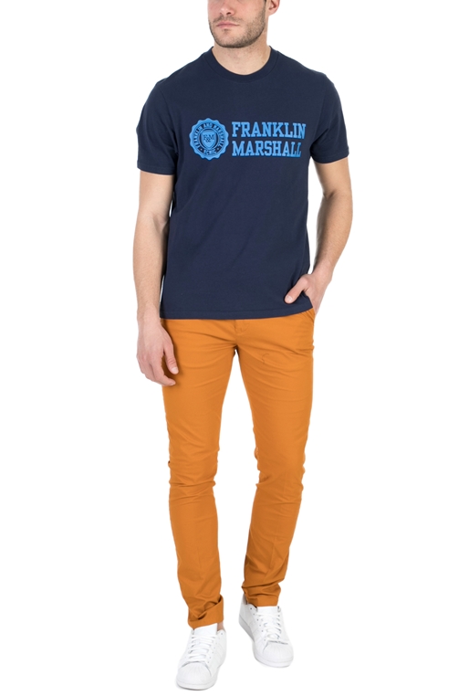 FRANKLIN & MARSHALL-Ανδρική κοντομάνικη μπλούζα FRANKLIN & MARSHALL μπλε 