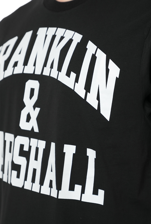 FRANKLIN & MARSHALL-Ανδρικό t-shirt Franklin & Marshall JERSEY ROUND NECK μαύρο
