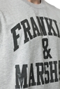 FRANKLIN & MARSHALL-Ανδρικό t-shirt Franklin & Marshall JERSEY ROUND NECK γκρι