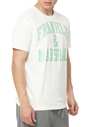 FRANKLIN & MARSHALL-Ανδρικό t-shirt Franklin & Marshall JERSEY ROUND NECK λευκό
