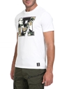 FRANKLIN & MARSHALL-Ανδρική μπλούζα JERSEY ROUND NECK SHORT λευκή