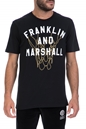 FRANKLIN & MARSHALL-Αντρική μπλούζα FRANKLIN & MARSHALL μαύρη