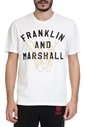FRANKLIN & MARSHALL-Ανδρικό T-SHIRT JERSEY FRANKLIN & MARSHALL λευκό  