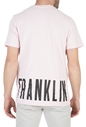 FRANKLIN & MARSHALL-Ανδρική κοντομάνικη μπλούζα FRANKLIN & MARSHALL ροζ 