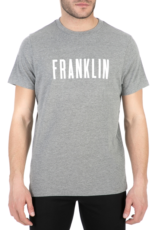 FRANKLIN & MARSHALL-Ανδρική κοντομάνικη μπλούζα FRANKLIN & MARSHALL γκρι 