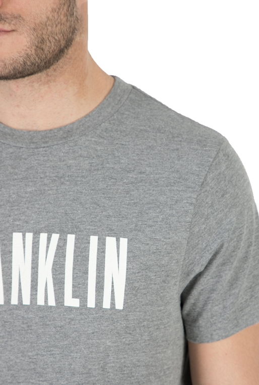 FRANKLIN & MARSHALL-Ανδρική κοντομάνικη μπλούζα FRANKLIN & MARSHALL γκρι 