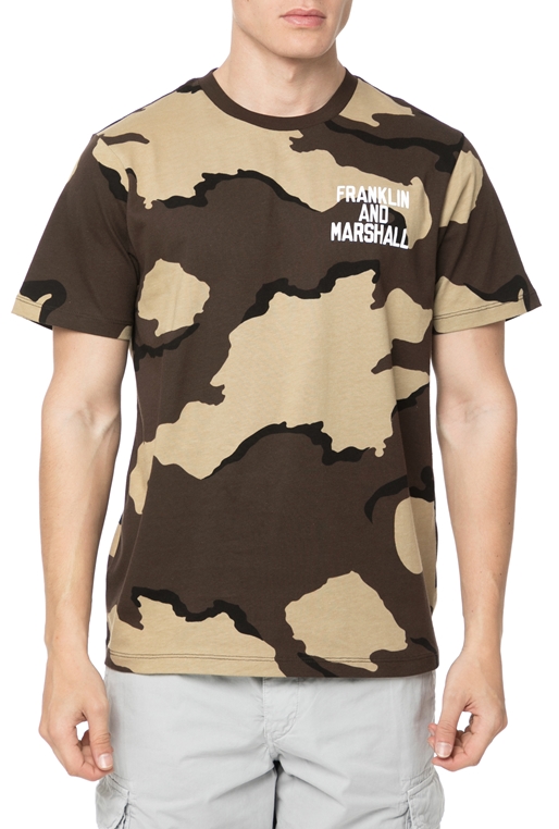 FRANKLIN & MARSHALL-Ανδρικό t-shirt Franklin & Marshall JERSEY ROUND NECK παραλλαγή