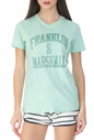 FRANKLIN & MARSHALL-Γυναικεία κοντομάνικη μπλούζα Franklin & Marshall πράσινη 