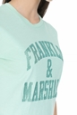 FRANKLIN & MARSHALL-Γυναικεία κοντομάνικη μπλούζα Franklin & Marshall πράσινη 