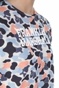 FRANKLIN & MARSHALL-Γυναικεία κοντομάνικη crop μπλούζα Franklin & Marshall πολύχρωμη