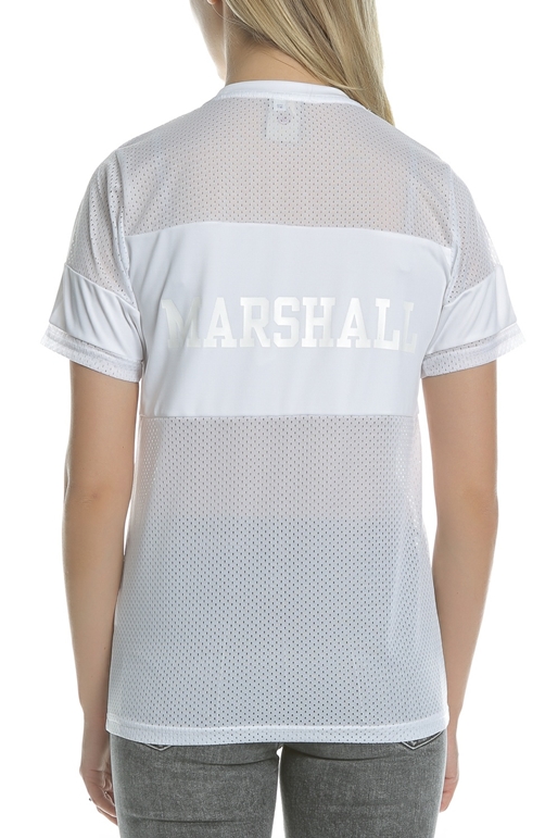 FRANKLIN & MARSHALL-Γυναικείο t-shirt Franklin & Marshall UNI ROUND NECK λευκή