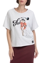 FRANKLIN & MARSHALL-Γυναικεία μπλούζα FRANKLIN & MARSHALL λευκή