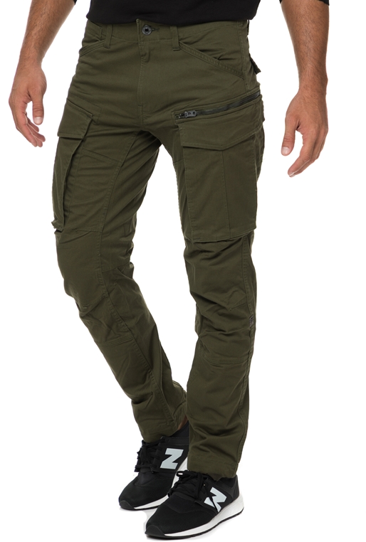 G-STAR RAW-Ανδρικό παντελόνι G-STAR RAW Rovic zip 3D tapered χακί 