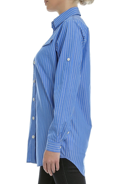 G-STAR-Γυναικείο πουκάμισο G-Star Army pocket ριγέ γαλάζιο.