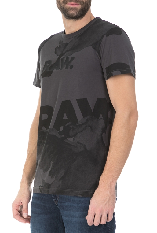 G-STAR-Ανδρική κοντομάνικη μπλούζα G-Star γκρι - μαύρη
