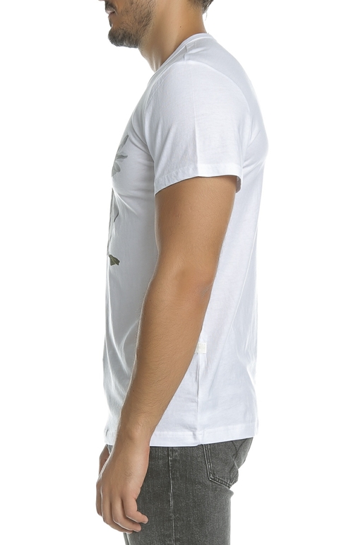 G-STAR RAW-Ανδρική κοντομάνικη μπλούζα G-STAR RAW λευκή με στάμπα 