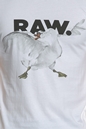 G-STAR RAW-Ανδρική κοντομάνικη μπλούζα G-STAR RAW λευκή με στάμπα 