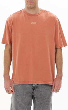GABBA-Ανδρικό t-shirt GABBA 10230 Nigel Boxy Print Snow πορτοκαλί