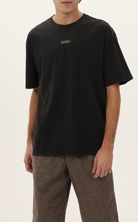 GABBA-Ανδρικό t-shirt GABBA 10230 Nigel Boxy Print Snow SS μαύρο