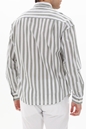 GABBA-Ανδρικό πουκάμισο GABBA 10290 Harvey λευκό γκρι ριγέ