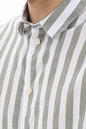 GABBA-Ανδρικό πουκάμισο GABBA 10290 Harvey λευκό γκρι ριγέ