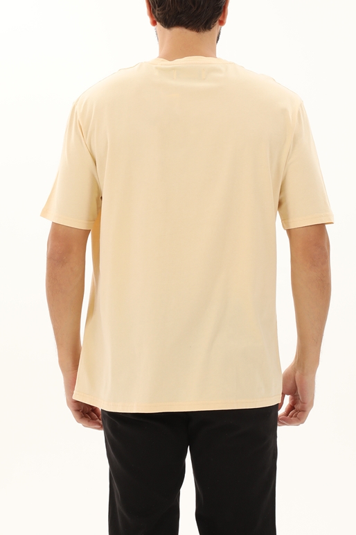GABBA-Ανδρικό boxy t-shirt GABBA 10351 Nigel Boxy Flag κίτρινο ανοιχτό
