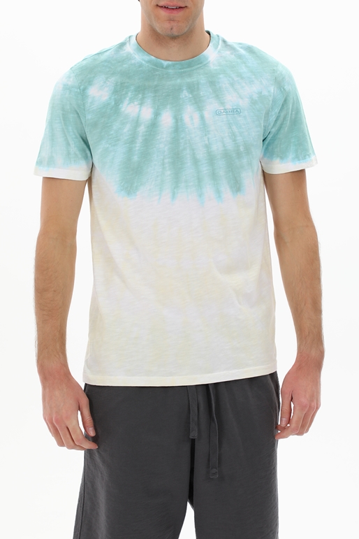 GABBA-Ανδρικό t-shirt GABBA 10352 Dune Batic λευκό μπλε