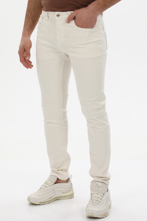 GABBA-Ανδρικό jean παντελόνι GABBA 10417 Jones K4636 λευκό