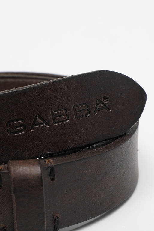 GABBA-Ανδρική δερμάτινη ζώνη GABBA 2220290001 Okay Belt καφέ