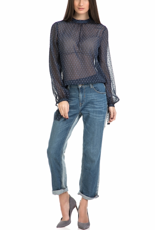 GARCIA JEANS-Γυναικεία μακρυμάνικη μπλούζα Garcia Jeans μαύρη
