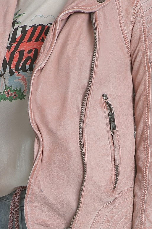 GARCIA JEANS- Γυναικείο δερμάτινο jacket από την Garcia Jeans ροζ