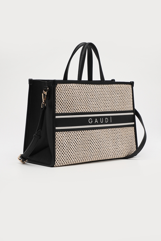 GAUDI-Γυναικεία τσάντα χειρός GAUDI GBG.2S1.083.017 linea ZEL ασπρόμαυρη