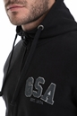 GSA-Ανδρική φούτερ ζακέτα GLORY GSA μαύρη  