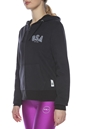 GSA-Γυναικεία μακρυμάνικη φούτερ ζακέτα GSA μαύρη
