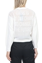 GUESS-Γυναικεία μπλούζα GUESS FILOMENA LS SWTR - FULL NEEDL λευκή 