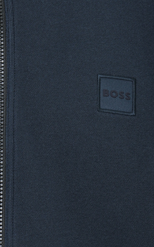 Boss Casual-Bluza cu fermoar si logo