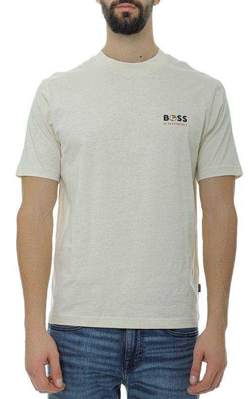 Boss Casual-Tricou cu logo grafic pe spate