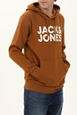 JACK & JONES-Ανδρική φούτερ μπλούζα JACK & JONES 12152840 JJECORP καφέ