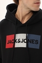 JACK & JONES-Ανδρική φούτερ μπλούζα JACK & JONES 12163777 JJECORP μαύρη