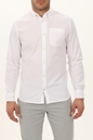JACK & JONES-Ανδρικό πουκάμισο JACK & JONES 12182486 JJEOXFORD λευκό
