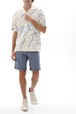 JACK & JONES-Ανδρικό πουκάμισο JACK & JONES 12202240 JPRBLATROPIC RESORT λευκό μπλε μπεζ