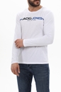 JACK & JONES-Ανδρική μπλούζα JACK & JONES 12219843 JCOFREDERIK λευκή