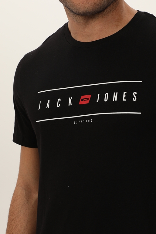 JACK & JONES-Ανδρικό t-shirt JACK & JONES 12221011 JJFLAG μαύρο