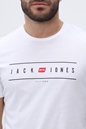 JACK & JONES-Ανδρικό t-shirt JACK & JONES 12221011 JJFLAG λευκό