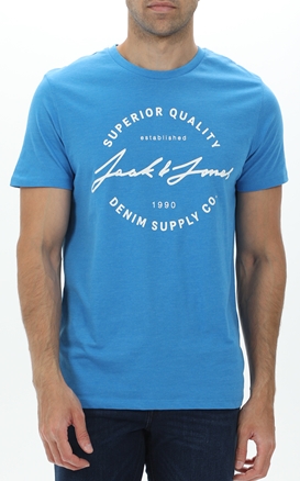 JACK & JONES-Ανδρικό t-shirt JACK & JONES 12222037 JJACE TEE SS CREW NECK μπλε