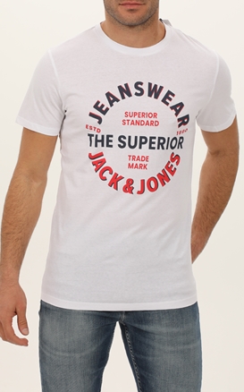 JACK & JONES-Ανδρικό t-shirt JACK & JONES 12222339 JJANDY λευκό